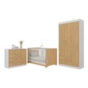 Ver imagem 2 de Quarto de Bebê Completo com Berço Americano 3 em 1 Encanto Multimóveis Mp4589 Branco/madeirado