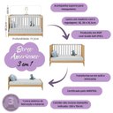 Ver imagem 6 de Quarto de Bebê Completo com Berço Americano 3 em 1 Encanto Multimóveis Mp4589 Branco/madeirado