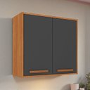 Ver imagem 1 de Armário de Cozinha 70cm 2 Portas Cinza/Cinamomo/Grafite