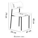 Ver imagem 4 de Cadeira de Jantar Base Ferro Nile Sintético Pu Verde A08 - D’Rossi