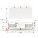 Ver imagem 5 de Rack com Painel para TV Até 60 Polegadas Milão 1 Porta 2 Prateleiras Branco - Panorama Móveis