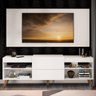 Rack com Painel para TV Até 60 Polegadas Milão 1 Porta 2 Prateleiras Branco - Panorama Móveis - 3