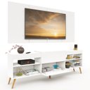 Ver imagem 7 de Rack com Painel para TV Até 60 Polegadas Milão 1 Porta 2 Prateleiras Branco - Panorama Móveis