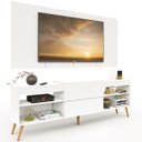 Ver imagem 5 de Rack com Painel para TV Até 60 Polegadas Milão 1 Porta 2 Prateleiras Branco - Panorama Móveis