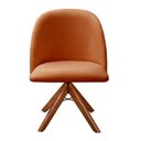 Ver imagem 1 de Poltrona Gaia Giratória Decorativa Veludo com Espuma D26 Terracota Bella Decor