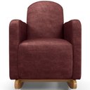 Ver imagem 6 de Poltrona de Amamentação com Balanço e Puff Orgânico Saori W01 Linho Bordo - Lyam Decor