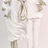 Enfeite Estátua Família Com 2 Filhos 25X14X8Cm Branco Prata - 5