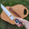 Faca Artesanal 10' Churrasco Abridor de Garrafas Cabo Híbrido Madeira Aço Inox Cirúrgico 420c - 2