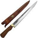 Ver imagem 7 de Faca Javalizeira Artesanal 12' Caça Javali com Guarda Aço Carbono 1070 Brut Forge