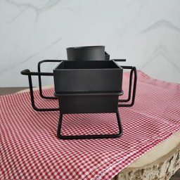Porta Guardanapos Preto Organizador de Sachês de Açúcar Adoçante Mexedor Chá e Café Stolf - 10