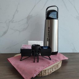 Porta Guardanapos Preto Organizador de Sachês de Açúcar Adoçante Mexedor Chá e Café Stolf - 8