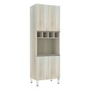 Ver imagem 1 de Paneleiro com Nicho de Microondas Luciane 70cm 4 Portas e 1 Nicho Luci