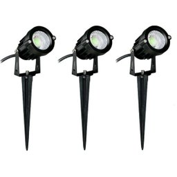 Kit 3x Espeto de Jardim 7w 3000k Branco Quente Bivolt À Prova D'água - 1