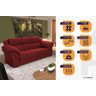 Conjunto Sofá Windsor Velut 3 e 2 Lugares 2,04m e 1,59m - King House - 4