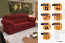 Ver imagem 4 de Conjunto Sofá Windsor Velut 3 e 2 Lugares 2,04m e 1,59m - King House