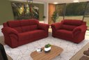 Ver imagem 1 de Conjunto Sofá Windsor Velut 3 e 2 Lugares 2,04m e 1,59m - King House