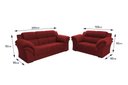 Ver imagem 3 de Conjunto Sofá Windsor Velut 3 e 2 Lugares 2,04m e 1,59m - King House