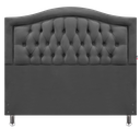 Ver imagem 1 de Cabeceira Casal 140 Cama Box Sophia Provençal Cinza Suede com Pés Rbl