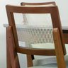 Conjunto de Jantar Mesa com Vidro Addar 6 Cadeiras Saga - Natural C/ Cru - 5