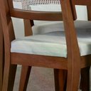 Ver imagem 4 de Conjunto de Jantar Mesa com Vidro Addar 6 Cadeiras Saga - Natural C/ Cru