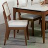 Conjunto de Jantar Mesa com Vidro Addar 6 Cadeiras Saga - Natural C/ Cru - 2
