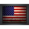 Quadro Decorativo Bandeira Dos Estados Unidos Moldura G01 - 2