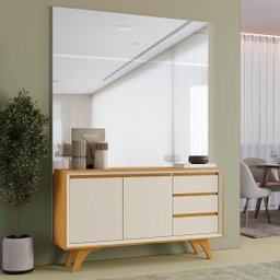 Buffet Vertex 2 Portas 3 Gavetas Naturalle Off White - 5