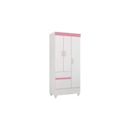 Guarda Roupa Solteiro 3 Portas 2 Gavetas 3 Prateleiras  - 3