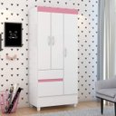 Ver imagem 1 de Guarda Roupa Solteiro 3 Portas 2 Gavetas 3 Prateleiras