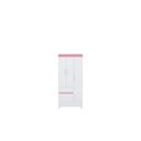 Ver imagem 4 de Guarda Roupa Solteiro 3 Portas 2 Gavetas 3 Prateleiras Branco/Rosa