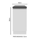 Ver imagem 5 de Balcão Acordes Glamy 100% MDF 40cm 1 Porta Branco Madesa