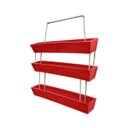 Ver imagem 1 de Kit 3 Vaso Jardim Vertical Horta Floreira 100cm Polietileno BGPLASTICOS V22100JV VERMELHO PAU BRASIL