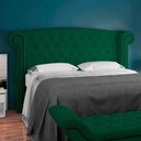 Ver imagem 5 de Cabeceira Cama Box Casal 195cm Sofia Bouclê Verde