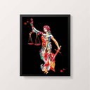 Ver imagem 2 de Quadro Decorativo Deusa Da Justiça 45X34Cm