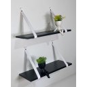 Ver imagem 1 de Kit 2 Prateleiras de Mdf Preto 50x20cm:branco