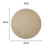 Tapete de Sisal Redondo Polar Ce 200cm Apaeb - 2
