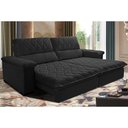 Ver imagem 1 de Sofá Retrátil e Reclinável 3,15m Molas Ensacadas Cama inBox Big Home com Bordado 3D Velusoft