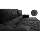 Ver imagem 4 de Sofá Retrátil e Reclinável 3,15m Molas Ensacadas Cama inBox Big Home com Bordado 3D Velusoft