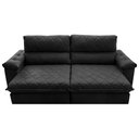 Ver imagem 5 de Sofá Retrátil e Reclinável 3,15m Molas Ensacadas Cama inBox Big Home com Bordado 3D Velusoft