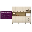 Ver imagem 6 de Armário de Cozinha Compacta 10 Portas 2 Gavetas Intense - Freijó/vanilla