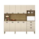 Ver imagem 7 de Armário de Cozinha Compacta 10 Portas 2 Gavetas Intense - Freijó/vanilla