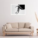 Ver imagem 1 de Quadro Decorativo Jogador Futebol Linhas - 50x70cm:moldura Branca