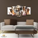 Ver imagem 2 de Kit Placa Decorativa Mosaico 5 Pçs Cães E Gatos Pets
