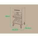 Ver imagem 2 de Balcão Fruteira Aparador com Gaveta para Bebedouro Malt. Pés Retrô Cor Branco Brilho Passe