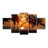 Quadro Decorativo Pôr Do Sol 115X60Cm 5 Peças - 1