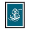 Quadro Decorativo Ancora Azul 60x40Cm - 1