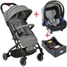 Carrinho de Bebê Burigotto Zap para Passeio Compacto Reclinavel De 0 a 15kg + Bebê Conforto - Grey - 1
