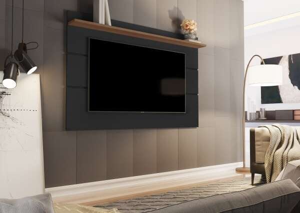 Painel Germai Vivare 180cm TV 72 Polegadas - Black/Freijó - 2