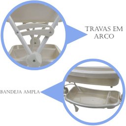 Kit Banho Bebê Banheira + Trocador + Assento + Suporte Burigotto Splash+ Granito - 5
