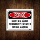 Ver imagem 1 de Kit 10 Placas Perigo Mantenha Mãos Livres